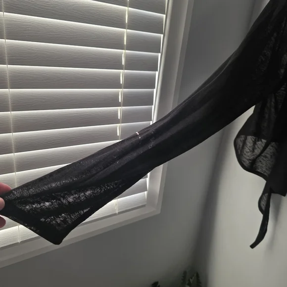 Long Tall Sally Elegant Black The Front Cover Up Xl - Picture 5 of 6